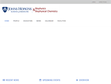 Tablet Screenshot of biophysics.med.jhmi.edu